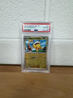 2025 POKEMON SIMPLIFIED CHINESE CBB1 C-GEM PACK VOL 1 #03 CAPTAIN PIKACHU PSA 10 - Image 1