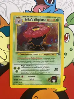 Erika's Vileplume 5/132 Holo Rare Gym Heroes Pokemon NM - Image 1