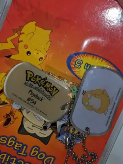 Vintage 1999 Pokemon Dog Tags Psyduck #54 Collectible New Sealed Dogtags - Image 2