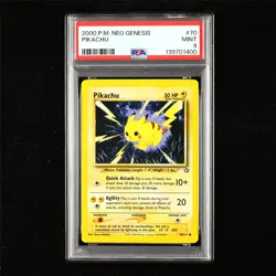 PSA 9 MINT 2000 Pokemon ENG Pikachu 70/111 - Image 1