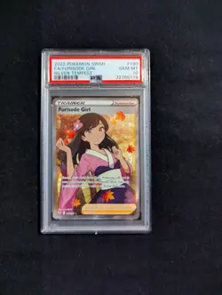 Pokemon TCG Furisode Girl Silver Tempest Trainer Full Art Holo 190/195 PSA 10 - Image 1