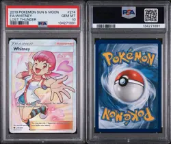 Pokemon TCG Whitney 214/214 PSA 10 GEM MINT Full Art 2018 Lost Thunder Rare - Image 3