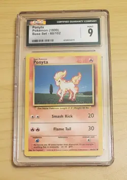 Pokemon TCG - PONYTA - 60/102 - Unlimited - Base Set (1999) - CGC 9 (MINT) - Image 1
