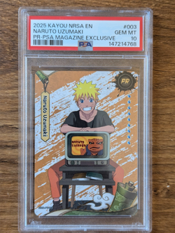 2025 Pokemon Kayou NRSA EN PSA 10 Naruto Uzumaki #003 PR PSA Magazine Exclusive - Image 1