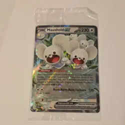 Pokemon Maushold EX Double Rare Holo SV04: Paradox Rift 155/182 230 HP English - Image 1