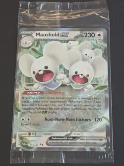 Pokemon Maushold EX Double Rare Holo SV04: Paradox Rift 155/182 230 HP English - Image 3