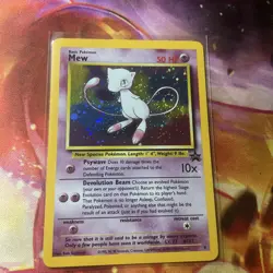 Pokemon TCG Mew 9 Black Star Promo Holo LP WoTC multiple Swirls - Image 1