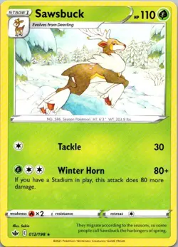 Sawsbuck 012/198 Rare Chilling Reign Pokemon Near Mint - Image 1