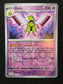 Xatu 026/091 Reverse Holo Rare LP-NM - Pokemon TCG S&V Paldean Fates PAF - Image 1