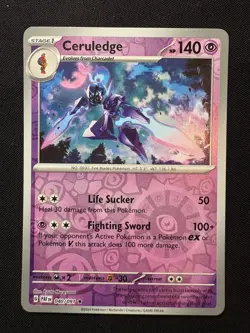 Ceruledge 040/091 Reverse Holo Rare LP - Pokemon TCG S&V Paldean Fates PAF - Image 1