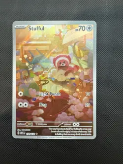 Pokemon Stufful 154/132 Illustration Rare Holo Me01 Mega Evolution 70HP English - Image 1