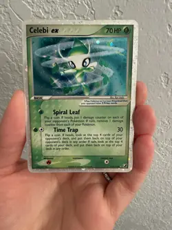 2005 Pokemon, Unseen Forces, #117/115 Celebi EX, Holo Secret Rare - Image 2