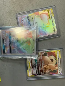Lot of (5) Pokemon Cards Lugia Snorlax Eevee Tag team - Image 1