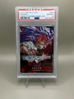 PSA 10 Shanks P-083 Weekly Jump 2024 ONE PIECE Card Japanese - Image 1
