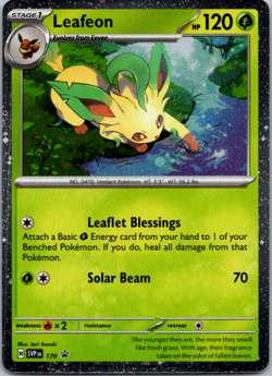 Leafeon 170 Black Star Promo Cosmos Holo Pokemon TCG SV Promo Cards M/NM - Image 1
