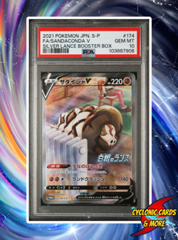 PSA 10 Sandaconda V 174/S-P PROMO Silver Lance Pokemon Card Japanese - Image 1
