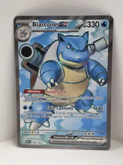 BLASTOISE EX 184/165 Ultra Rare holo SV151 MEW Pokemon TCG card - Image 1