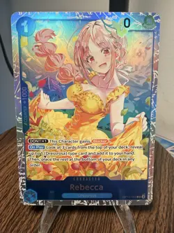 Rebecca OP15-053 SR Adventure on KAMI’s Island ENGLISH ONE PIECE Card NM - Image 1