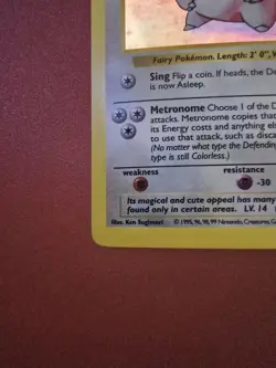 Pokemon Card - Clefairy - Base Set 5/102 Holo Rare LP - Image 5