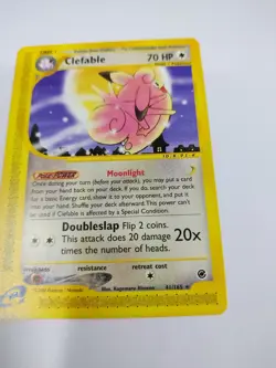 MINT Vintage 2002 Clefable 41/165 Expedition Non Holo Rare English Pokemon Card - Image 1