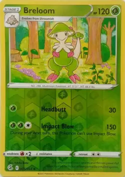 005/264 BRELOOM REVERSE HOLO FUSION STRIKE POKEMON CARD - Image 1