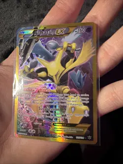 Pokemon TCG Alakazam EX Holo Ultra Rare 2016, 125/124 Card - Image 3