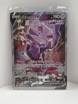 Pokemon TCG Genesect v Fusion Strike Holo Ultra Rare Card 255/264 Near Mint - Image 1