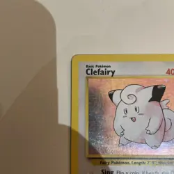 Pokemon TCG Clefairy Base Set Holo Unlimited Rare Card 5/102 Vintage - Image 3