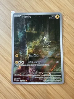 Pokemon TCG Blitzle Full Art Paradox Rift Illustration Rare Card 195/182 - Image 1