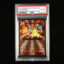 PSA 8 NM-MT 2021 Pokemon ENG Charizard 4/102 (Gold Metal Card) - Image 1