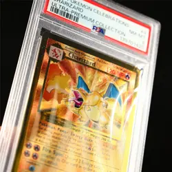 PSA 8 NM-MT 2021 Pokemon ENG Charizard 4/102 (Gold Metal Card) - Image 3
