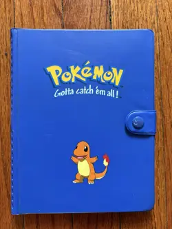 Rare Pokemon Card Book Blue Charmander 1999. Variou 26 Cards Inside Plus Notepad - Image 1