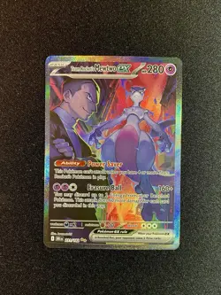 Team Rocket’s Mewtwo ex 231/182 SV10 Destined Rivals SIR Full Art Pokemon Card - Image 1