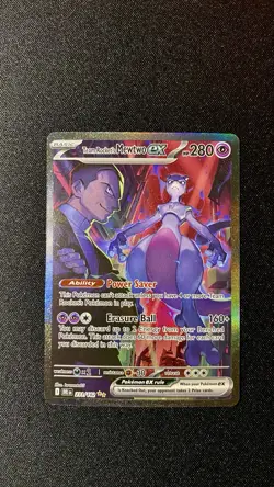 Team Rocket’s Mewtwo ex 231/182 SV10 Destined Rivals SIR Full Art Pokemon Card - Image 2
