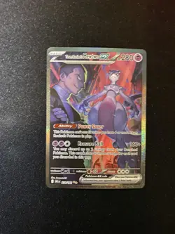 Team Rocket’s Mewtwo ex 231/182 SV10 Destined Rivals SIR Full Art Pokemon Card - Image 3