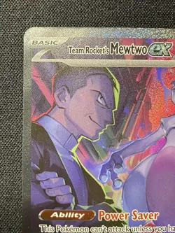 Team Rocket’s Mewtwo ex 231/182 SV10 Destined Rivals SIR Full Art Pokemon Card - Image 4