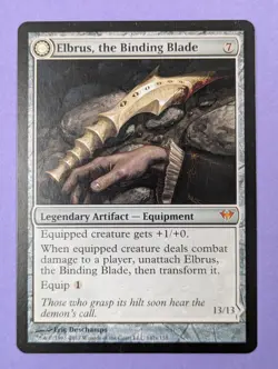 MTG: Dark Ascension: Elbrus, the Binding Blade / Withengar Unbound 147a/158 - LP - Image 1