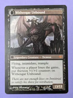 MTG: Dark Ascension: Elbrus, the Binding Blade / Withengar Unbound 147a/158 - LP - Image 2