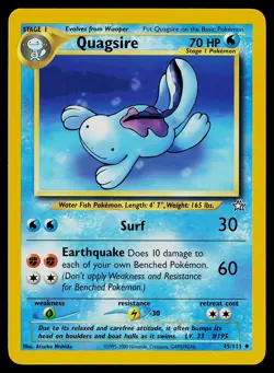 Pokemon Card Neo Genesis Quagsire 45/111 Uncommon - Image 1