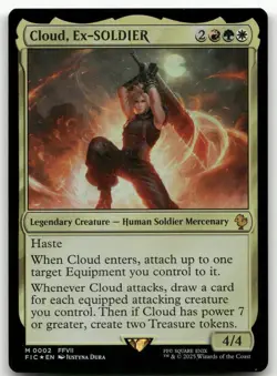 Cloud, Ex-SOLDIER #2 (Foil) (NM) Final Fantasy FIC Magic MTG - Image 1