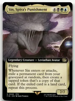 Sin, Spira's Punishment (Extended Art) #508 (NM) Final Fantasy FIN Magic MTG - Image 1