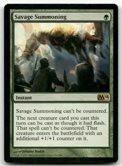 Savage Summoning #194 (LP) Magic 2014 M14 Magic MTG - Image 1