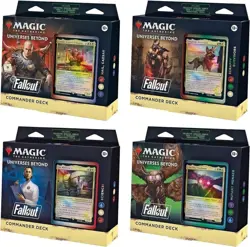 COMMANDER DECK ~ FALLOUT MtG Universes Beyond Set sealed box of 4 collector pack - Image 1