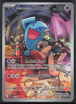 TEAM ROCKET'S WOBBUFFET 203 PROMO SCARLET & VIOLET PROMO POKEMON NM/M - Image 1