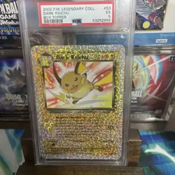 2002 Pokemon Legendary Collection Dark Raichu Box Topper #S3 PSA 5 - Image 1