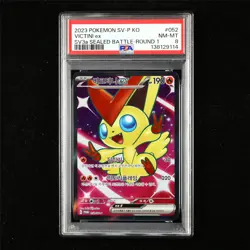 PSA 8 NM-MT 2023 Pokemon KOR Victini ex G 052/SV-P Promo - Image 1