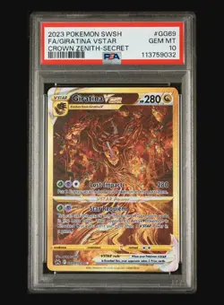 Pokemon Giratina VSTAR Secret Rare Full Art Holo Crown Zenith GG69/GG70 PSA 10 - Image 1