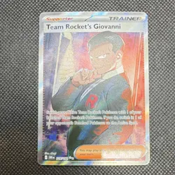 Pokemon Team Rocket's Giovanni Full Art Ultra Rare Holo Trainer 225/182 Sv10 - Image 2