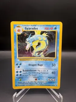 Pokemon TCG Gyarados 6/102 Base Set Holo Rare Unlimited LP/NM - Image 1