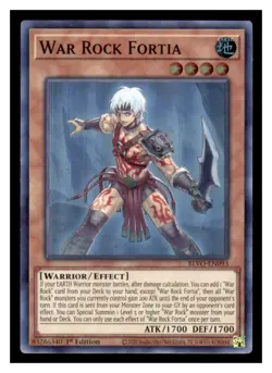 Yugioh War Rock Fortia #BLVO-EN093 Super Rare Blazing Vortex LP - Image 1
